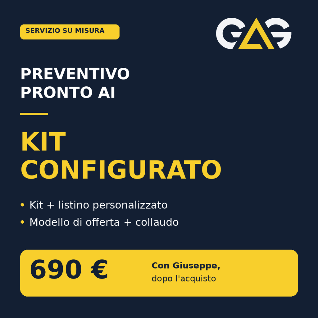 Preventivo Pronto AI — Kit configurato
